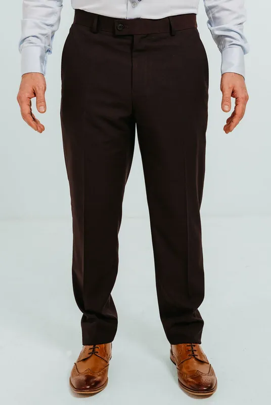 Burgundy Suit Trousers - Dobell