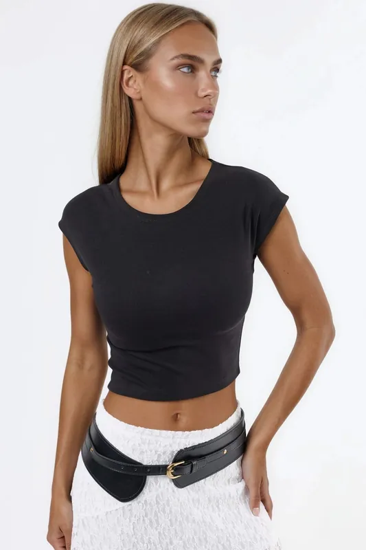 Cropped Modal Cotton Blend Sleeveless Top - Busem