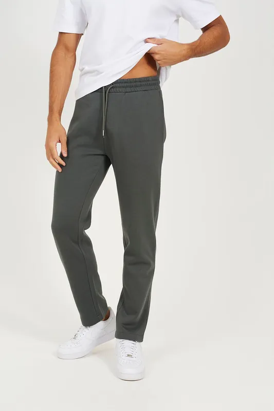 Straight Leg Open Hem Joggers - Brave Soul