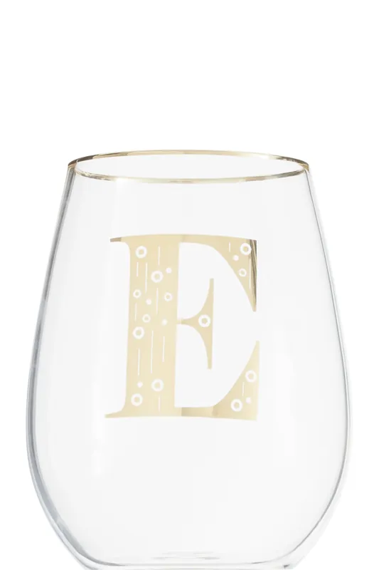 Comfortable Grip Letter E Curved Tumbler, Versatile Tumbler For Parties, Easy Sipping Restaurant Tumbler - Orsina