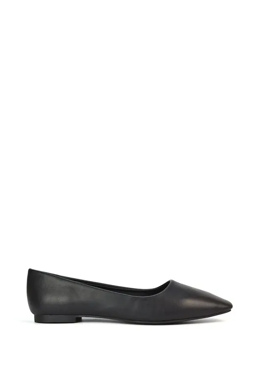 Maci' Square Toe Slip On Flat Heel Ballerina Pumps - XY London