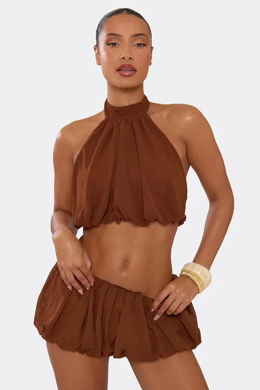 Sleeveless Halter Neck Top - EGO