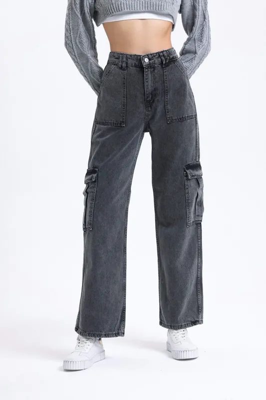 Low Rise Pocket Cargo Jeans - Hiccup