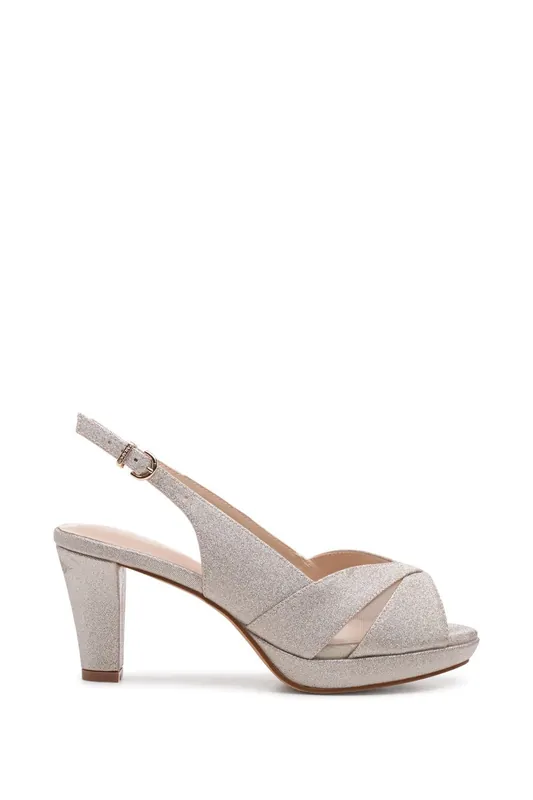 Nadine' Wide Fit Sling Back Platforms - Paradox London
