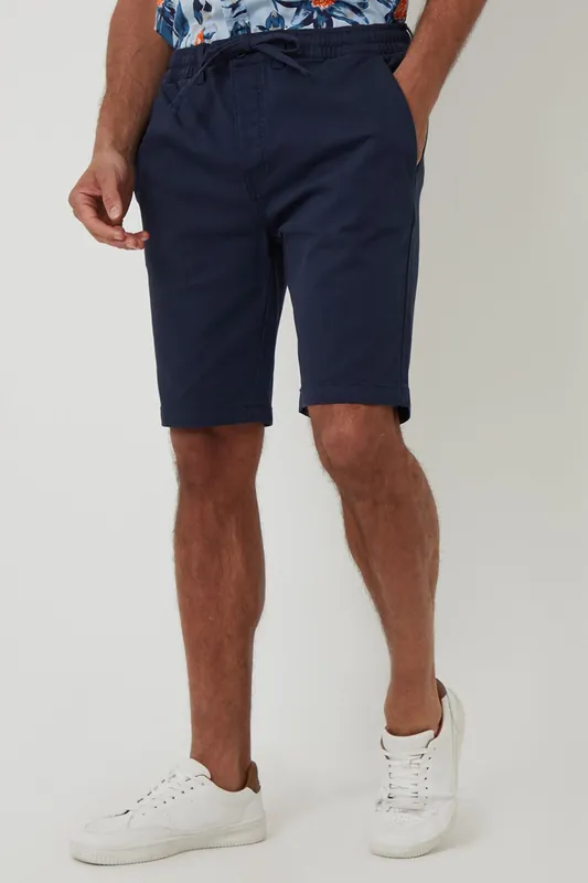 Elasticated Waist Stretch Chino Shorts - Threadbare