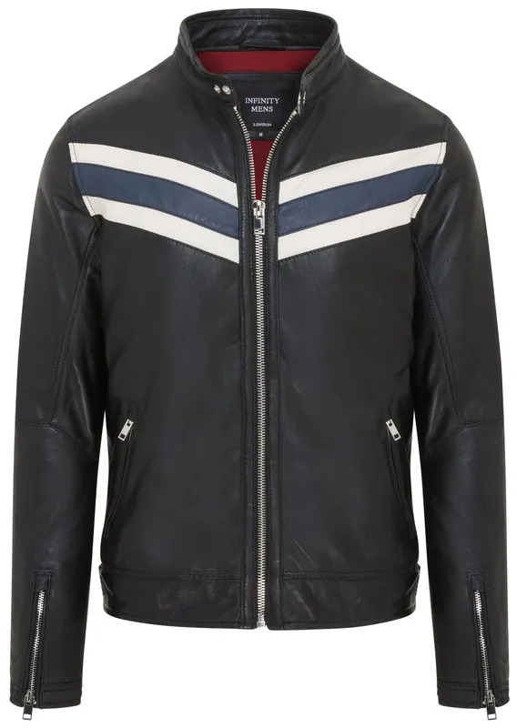 Café Racer Biker Leather Jacket - Aniak