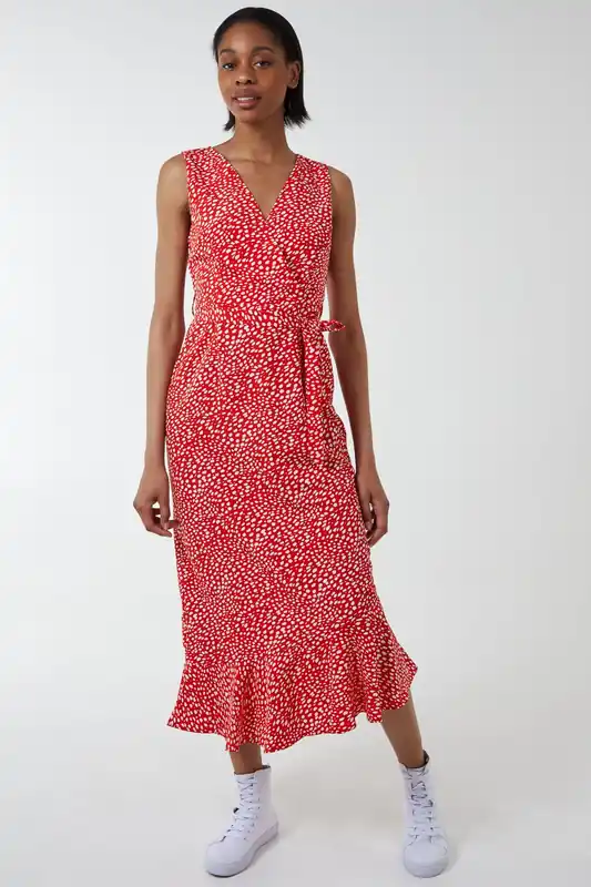 Asymmetric Hem Maxi Dress - Blue Vanilla