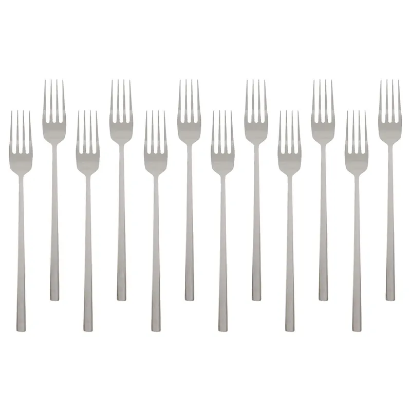 Stainless Steel Dinner Forks - 19.5cm - Pack of 12