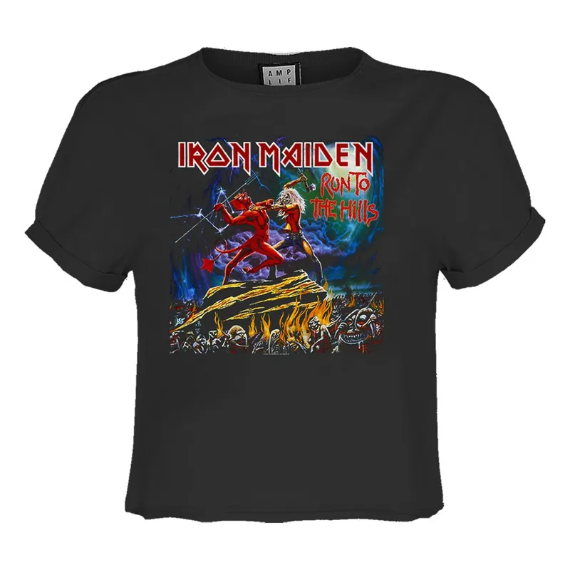 Run To The Hills Iron Maiden Crop Top - Amplified