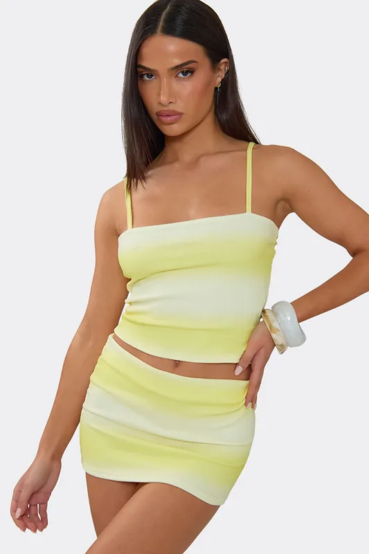 Strappy Straight Neck Textured Cami Top - EGO