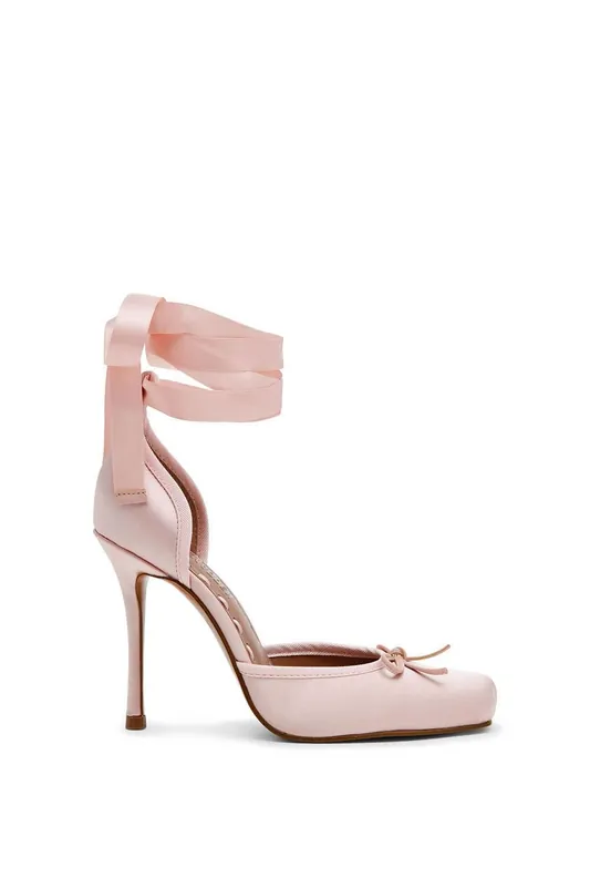 Larina Pink Satin' Fabric Heels - STEVE MADDEN