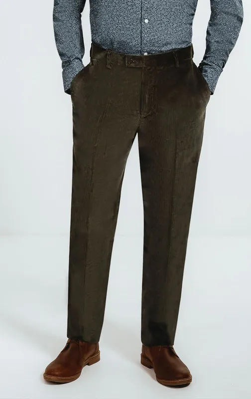 Green Corduroy Trousers - Dobell