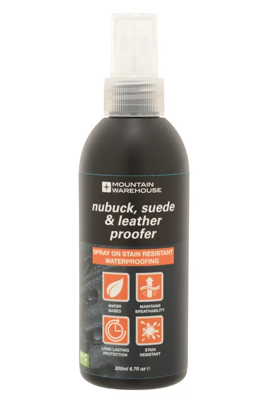 Water Repellent Stain Resistant Nubuck and Suede Proofer Spray - Mountain Warehouse