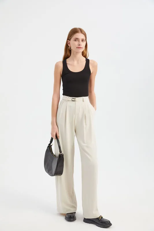 Solid Round Neck Basic Cami Top - Hiccup