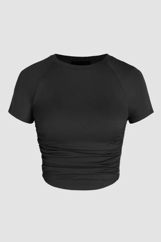Ruched Detail Crop Top - Hiccup