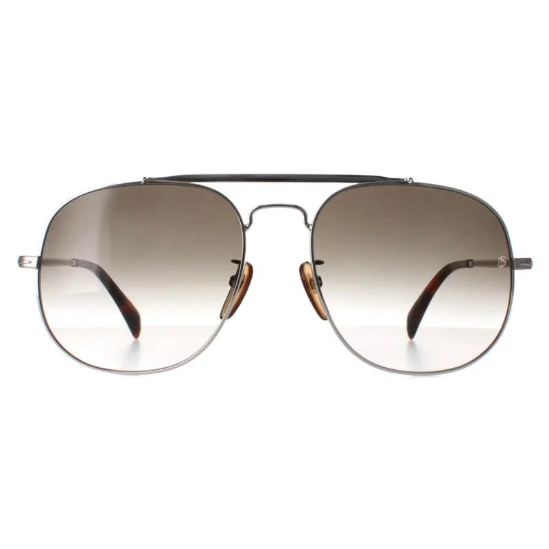 Aviator Palladium Silver Green Gradient DB7004/S - David Beckham