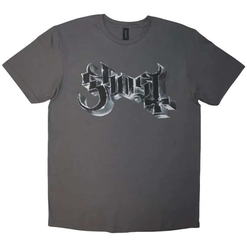 Grucifix Chrome Logo Back Print T-Shirt