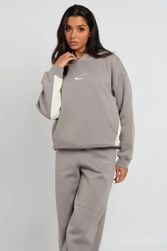 Colour Block Graphic Hoodie - Urban Bliss