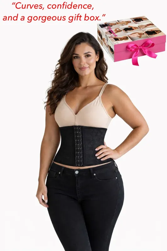 Womens Shapewear Figure8 Size 18 Waist Shaping Lace Corset Black - FIGURE8 SHAPEWEAR
