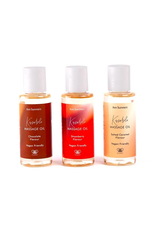 Kissable Flavoured Massage Oil 50ml Set - Pack of 3