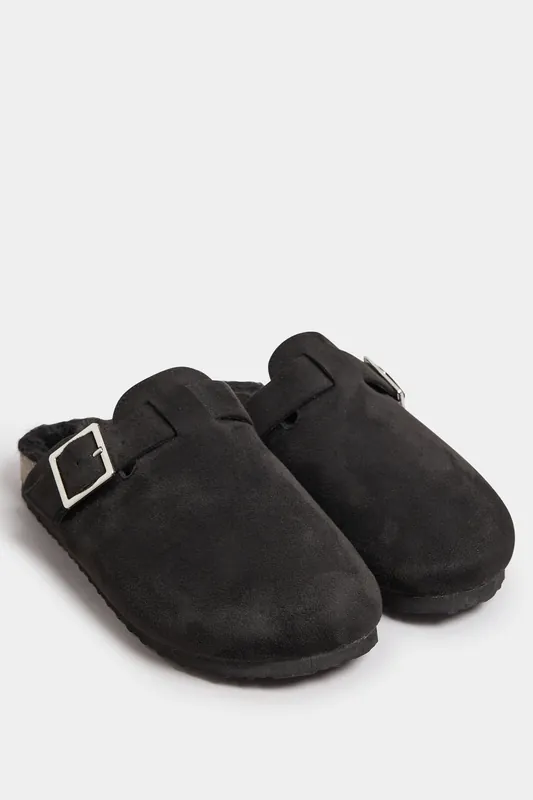 Faux Fur Lined Clogs In Extra Wide Fit - Yours