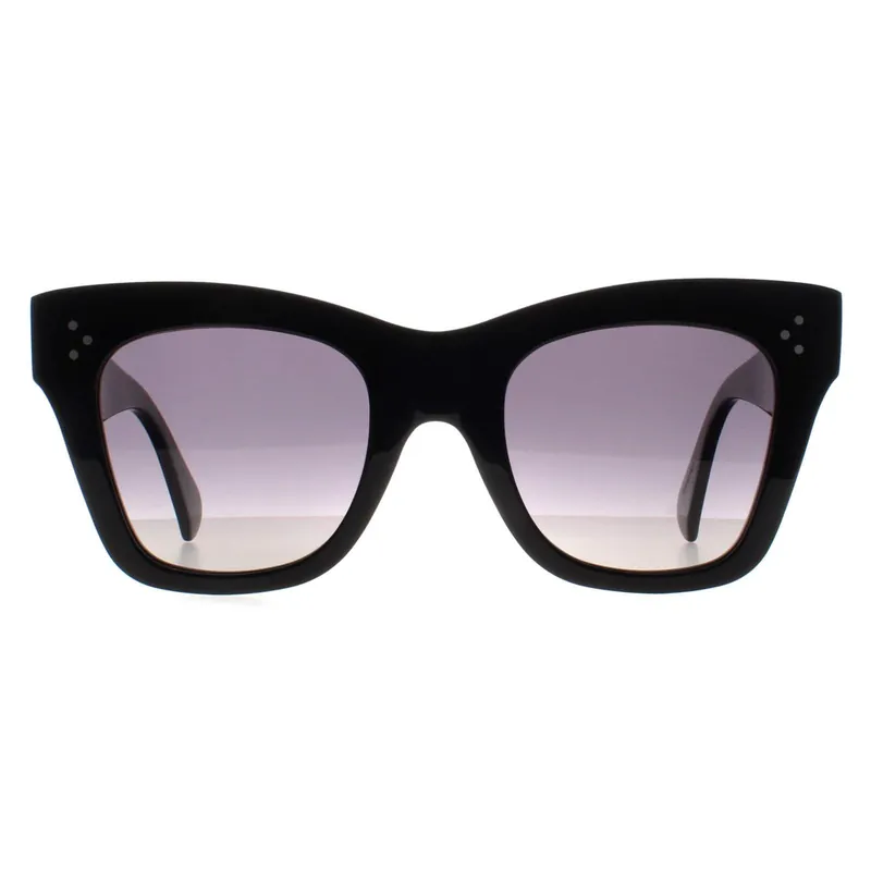 Cat Eye Shiny Black Smoke Polarized Catherine CL4004IN - Celine