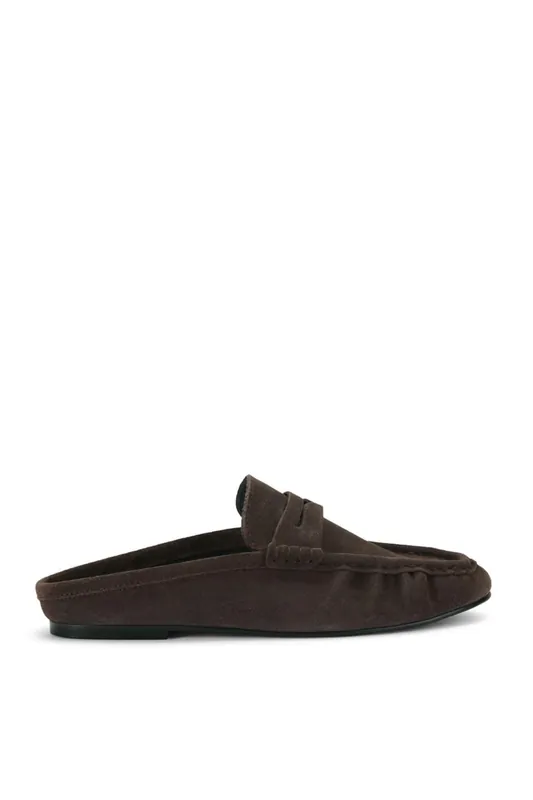 Rafe Dark Brown' Suede Flats - STEVE MADDEN