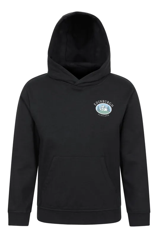 Edinburgh' Casual Relaxed Fit Soft Cotton Lightweight Logo Hoodie - Mountain Warehouse