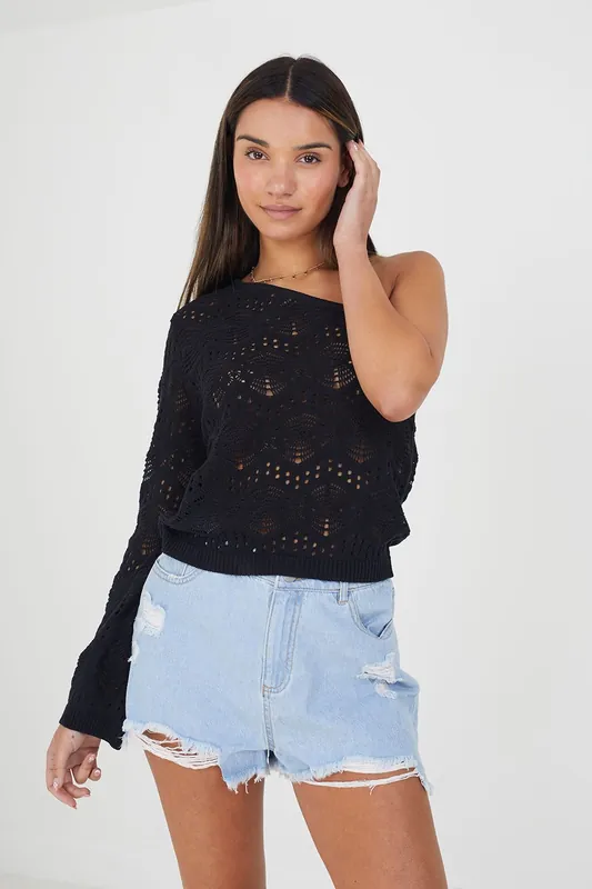 Asymmetric Off the Shoulder Jumper - Brave Soul