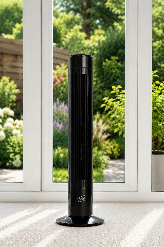 29″ 3 Speed Oscillating Free Standing Tower Fan - Neo