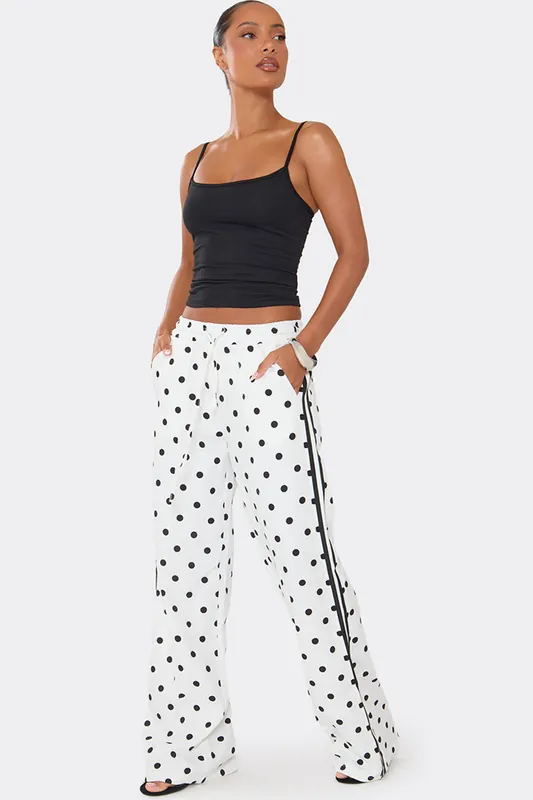 Wide Leg Polka Dot Trousers - EGO