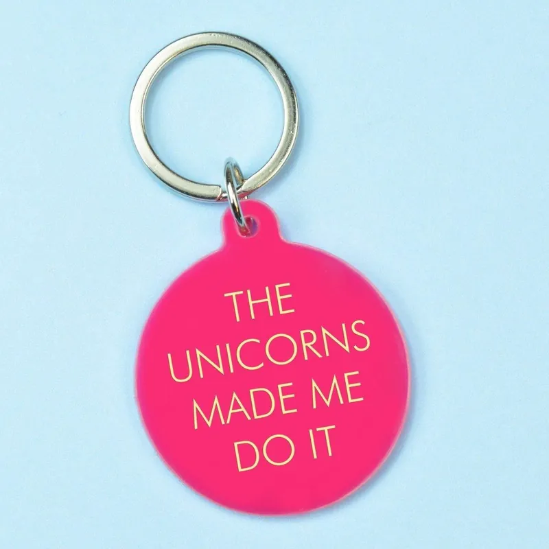 The Unicorns Made Me Do It Keyring - Flamingo Candles