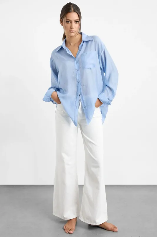 Casual Long Sleeve Shirt with Shirt Collar - Hiccup