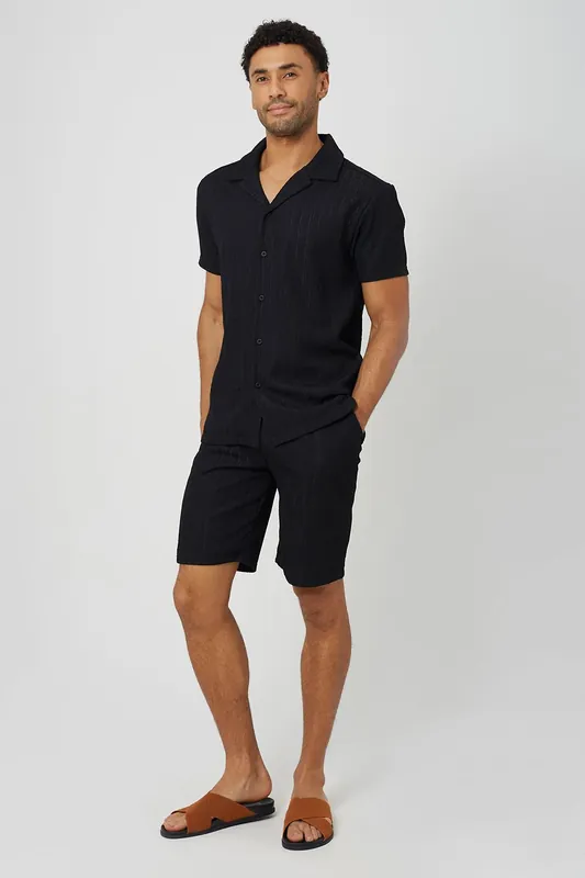 Textured Drawcord Shorts - Brave Soul