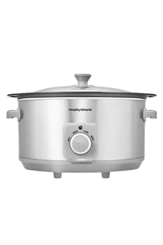 Brushed Stainless Steel 6.5L Slow Cooker - Morphy Richards