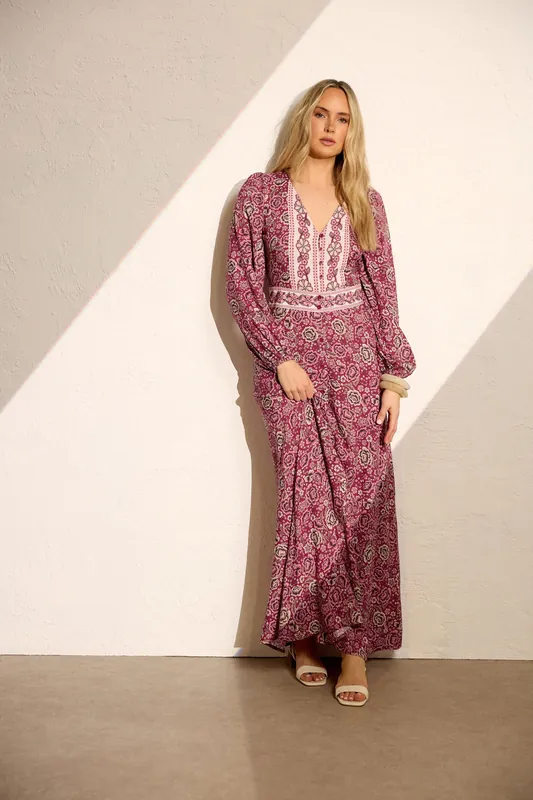 Tall Floral Button Maxi Dress - Long Tall Sally