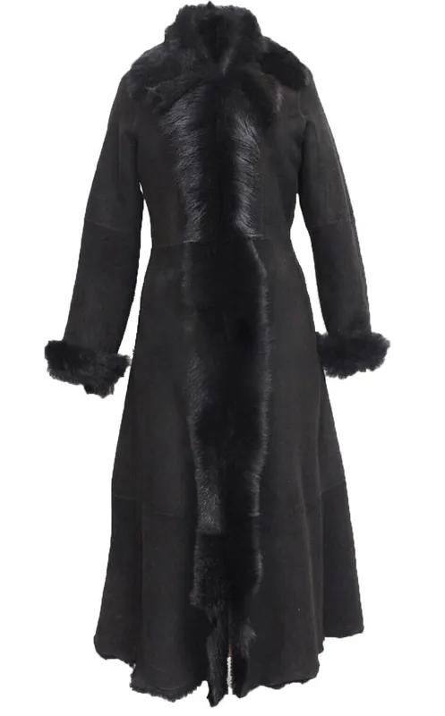 Suede Toscana Sheepskin Trench Coat-Rushden