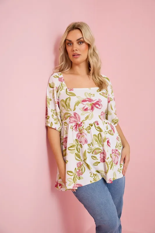 Floral Peplum Top - Yours