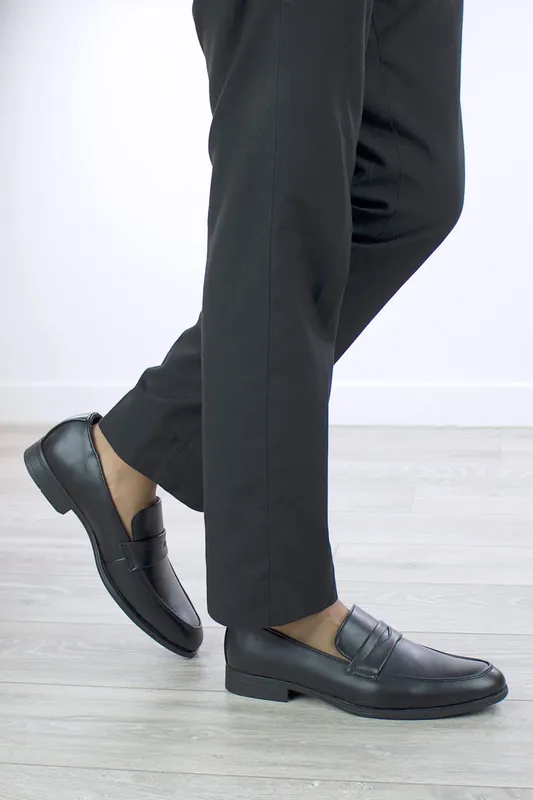 Flat Heel Slip on Penny loafers Work Dress Shoes Loafers - AJVANI