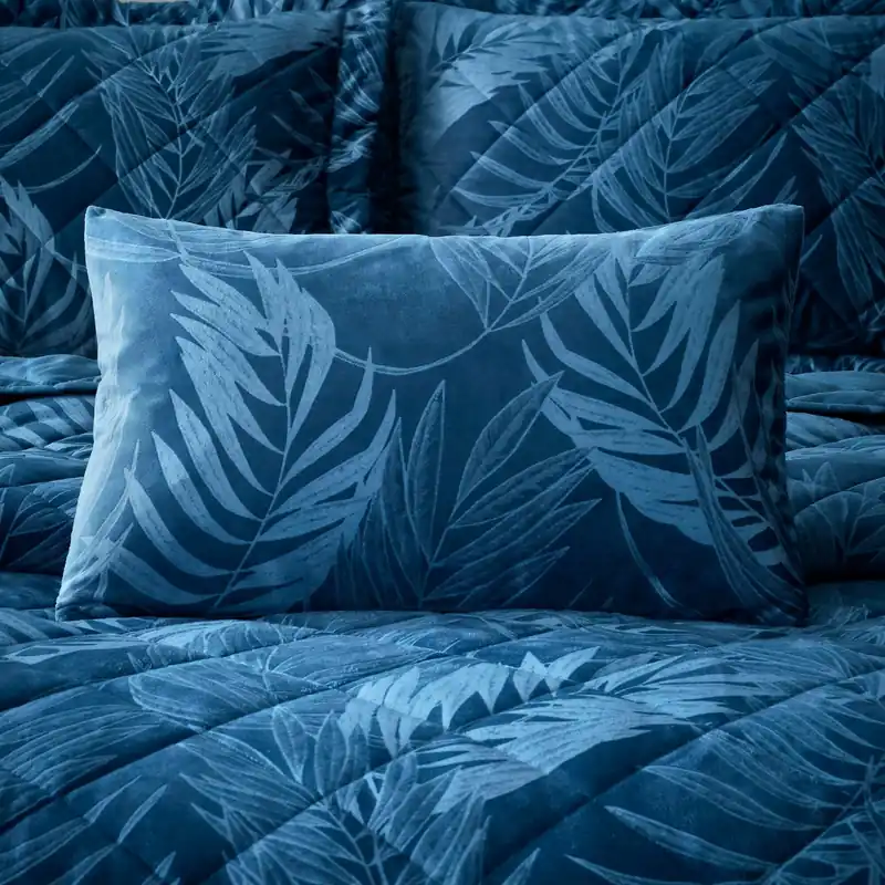 Woburn Botanical Leaf Filled Boudoir Cushion Pillow 32 x 50cm - Portfolio Home