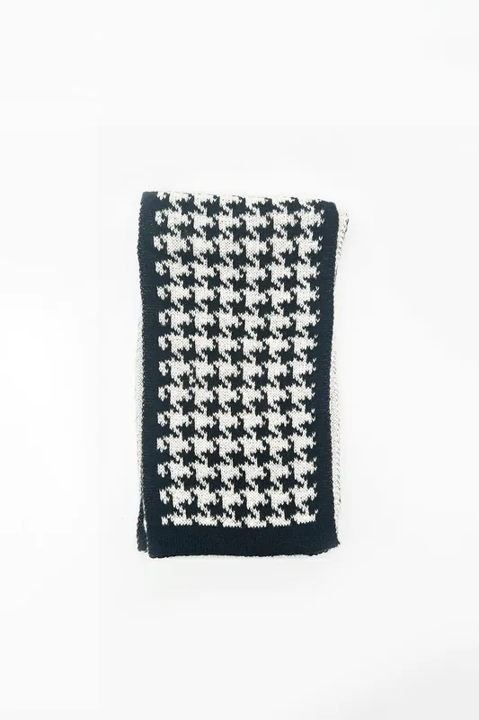 Houndstooth Herringbone Double Sided Scarf - SVNX