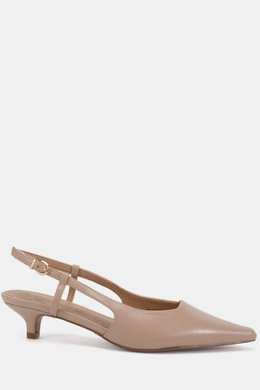 Wide Fit Izzy Low Heel Slingback Point Court - Novo