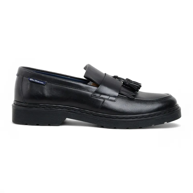 Leather Chunky Sole Loafer Tassel Shoes - TruClothing