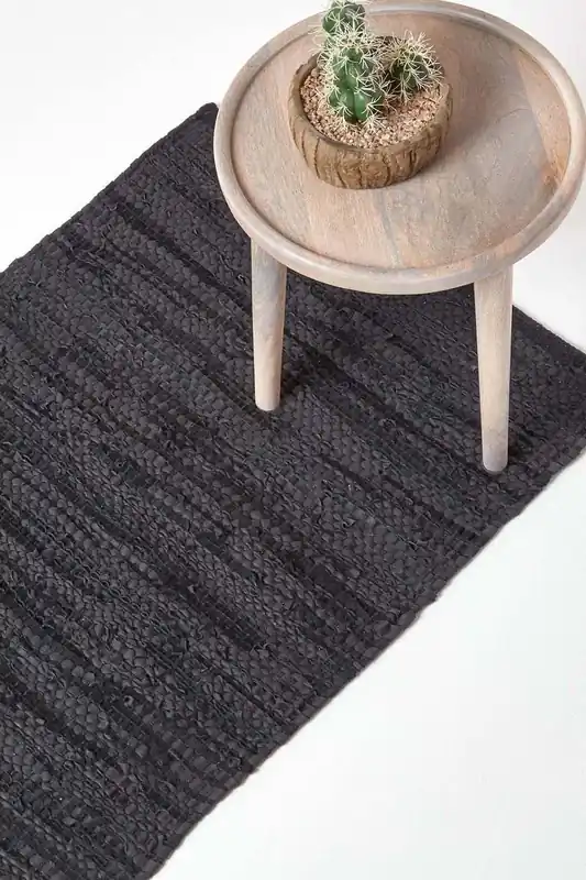 Denver Leather Woven Hall Runner, 66 x 200 cm - Homescapes