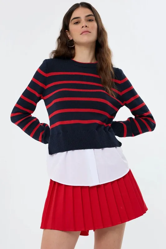Striped Knit Sweater - Hiccup