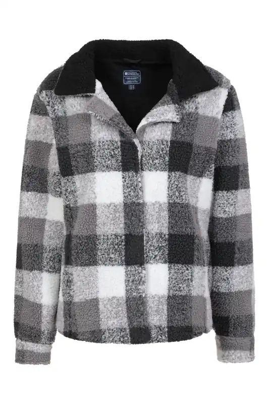 'Rocky' Checked Print Lightweight Breathable Long Sleeve Fleece Shirt - Mountain Warehouse