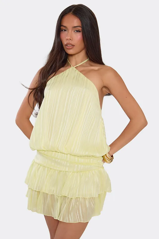 Blouson Style Sleeveless Mini Dress - EGO