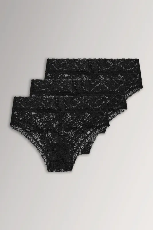 3 Pack Lace Brazilian Briefs - Yours