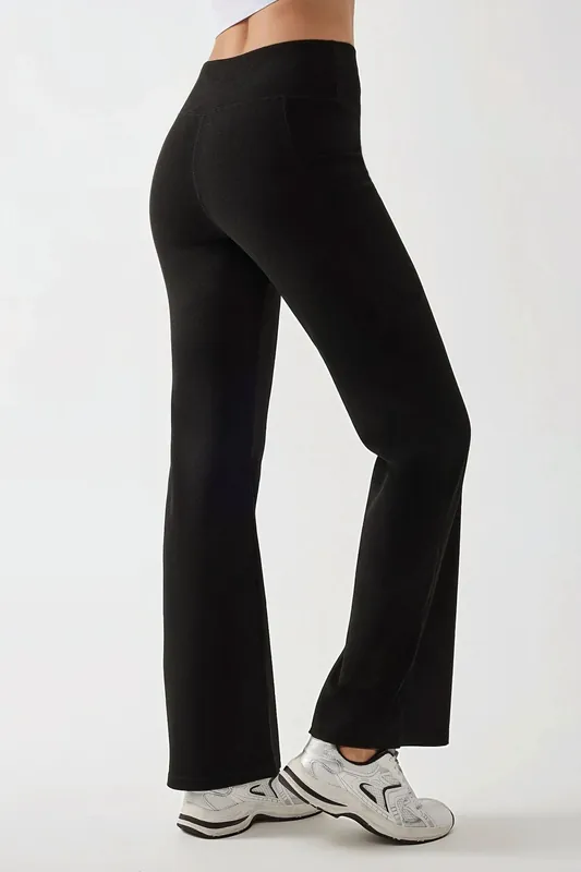 High Waist Wide Leg Crepe Pants - Hiccup