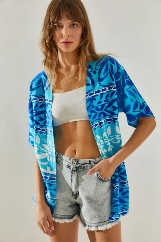 Patterned Kimono - Bianco Lucci